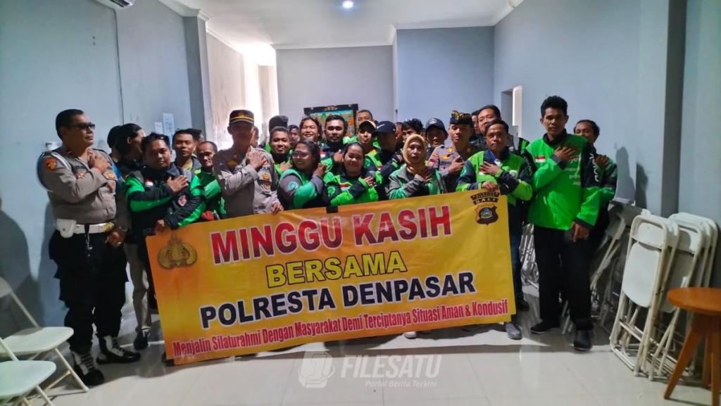 Serap Aspirasi Ojek Online Polsek Denbar Bersama PT. Gojek Gelar Minggu&nbsp;Kasih