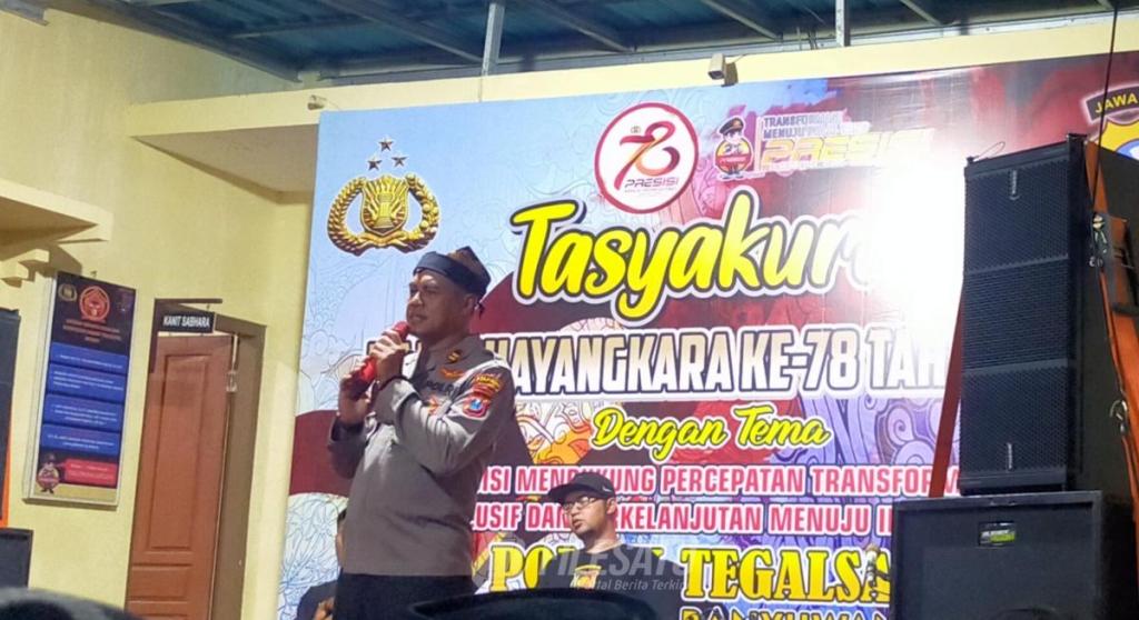 78 (Setuju Lebih Mapan) Polsek Tegalsari Tasyakuran Peringati HUT Bhayangkara