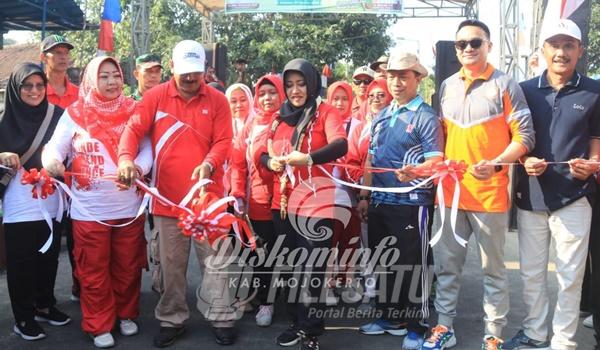 Bupati Mojokerto Resmikan Jalan Poros – CFD di Desa Jatipasar&nbsp;Trowulan