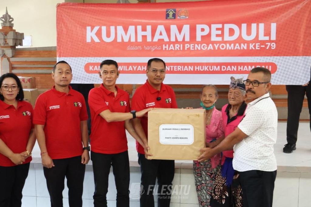 Kemenkumham Bali Gelar Aksi Peduli di Tiga Tempat, Termasuk ke Panti Asuhan Yang Mengalami Kebakaran