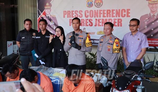 Polres Jember Amankan Tersangka Begal Payudara yang Resahkan Warga